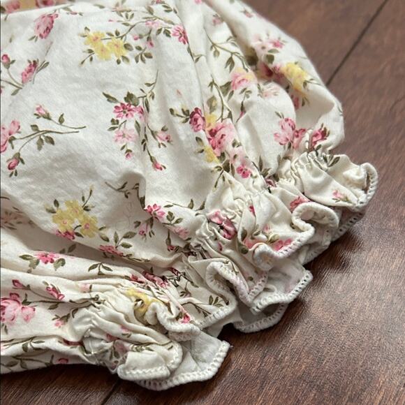 Super Cute Girl’s Cottagecore Floral Puff Sleeve Dress, Size Large (Aprx Size 4) - Picture 4 of 11